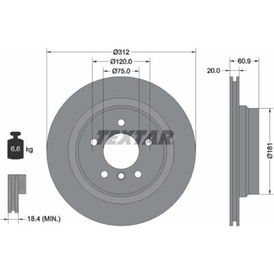 Remschijf TEXTAR 92098703