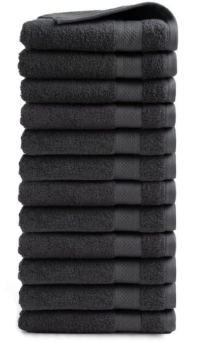 Dailygoods- Handdoekenset 12-delig - 100% Katoen - 500 g/m² - Huidvriendelijk - Oeko-Tex Gecertificeerd - Praktische Ophanglus - Badhanddoeken