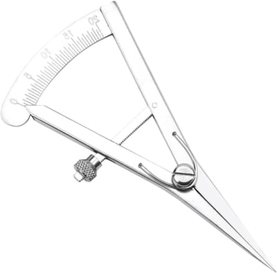 Mini Kantenpers - Markeergereedschap Leer - Lijnen Tekenen - Verstelbare Schroef - 8.5 cm - Zilver