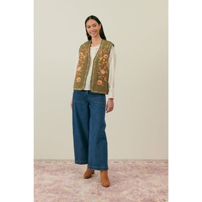 Louise Misha Vest Liberta Khaki Größe: 36 | Gilets Outlet | Damen | Braun