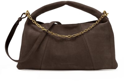 LES VISIONNAIRES Sadie Cozy Chain Handtas Leder 37 cm - Dames - dark brown