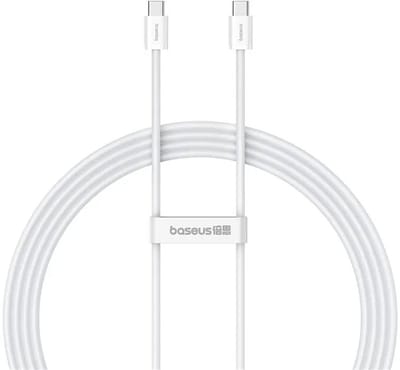 Baseus - Superior - Series ll USB-C - USB-C 30W 480Mb/s 2m kabel - wit