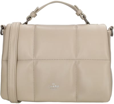 Charm London Manchester Schoudertas - Crossbody - Handtas - Schouderband - Lichttaupe