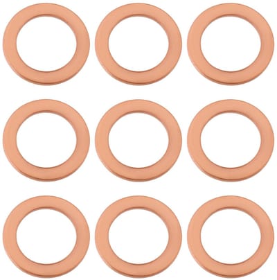 Dailygoods - 200 Stuks Koperen Afdichtingsringen voor Diverse Toepassingen
