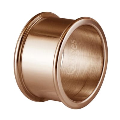 Quiges Stapelring Ring - Basisring  - Dames - RVS roségoudkleurig - Maat 18 - Hoogte 6mm