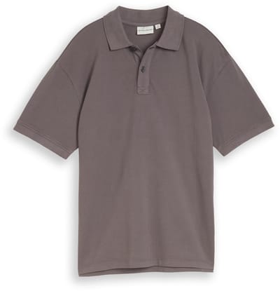 Tom Tailor - Oversized piqué poloshirt - Maat 140 - dark urban grey