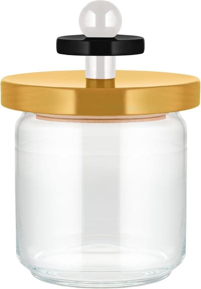 Alessi Voorraadpot Twergi - ES16/75 1 - Geel - ø 12 cm / 750 ml - door Ettore Sotsass