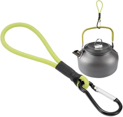 Bungee Koord Set - Spanbanden Karabijn - Buiten Spullen Zekeren - Verstelbare Spanning - 20 x 3 cm - Fluorescerend Groen