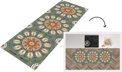 Keukenloper - Loper keuken - Mandala - Retro - Bohemian - Patroon - 150x50 cm - Keukenloper vinyl