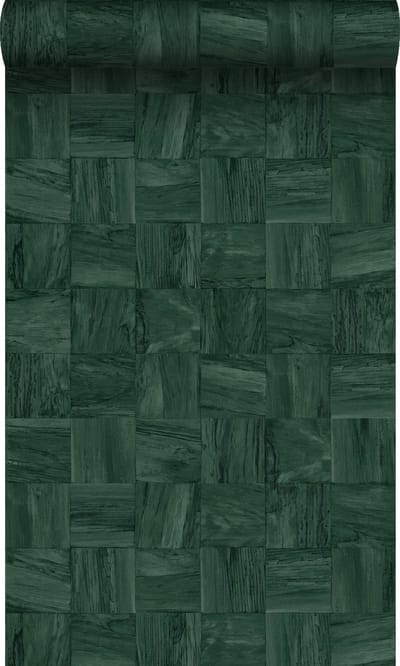Origin Wallcoverings behang sloophout motief donkergroen - 50 x 900 cm - 347934