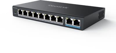 Reolink RLA-PS1 - 8x PoE + 2x Gigabit Uplink Switch - Voor Reolink NVR & IP-camera's - Metalen behuizing - Wand-/bureaumontage