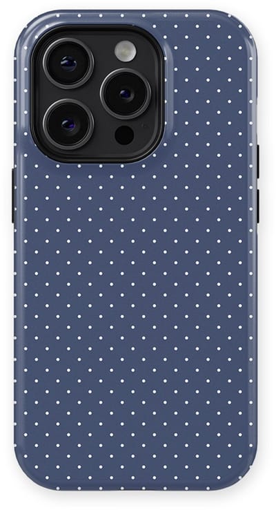Micro Dots Tough Hoesje geschikt voor iPhone 14 Pro Max | Geschikt Voor Mag | Stippen Motief Backcover geschikt voor iPhone 14 Pro Max Indigo Spark