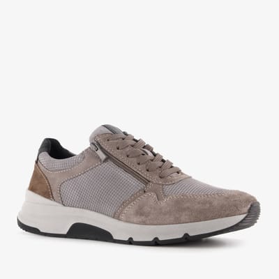 Hush Puppies leren heren sneakers grijs - Maat 40 - Uitneembare zool