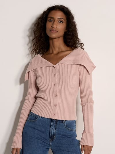 V-hals vest met breiband