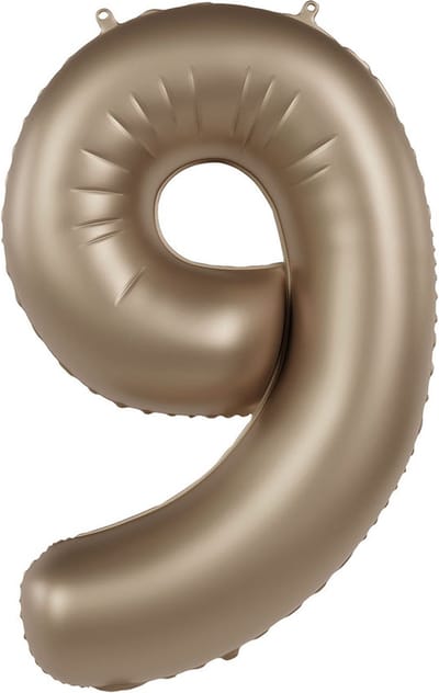 Folat - Folieballon Cijfer 9 Starlight Gold - 86 cm