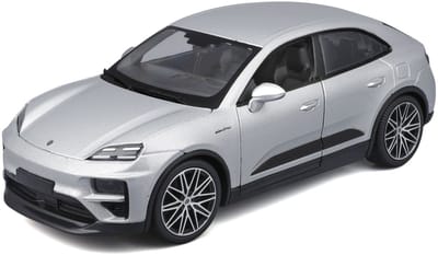 Bburago Modelauto - Porsche Macan - zilver - 19 x 8 x 5 cm - schaalmodel - speelgoedauto