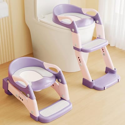 In hoogte verstelbare kinder toiletbril met antislip en zacht kussen voor Potty Training 1-6 jaar