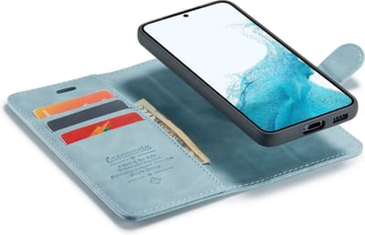 CaseBoutique Bookcase hoesje geschikt voor Samsung Galaxy S25+ - Effen Aqua - Kunstleer - 2-in-1 Magnetisch Uitneembaar Design