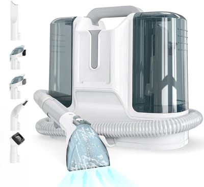 IBETTERTEC Tapijtreiniger Machine met Triple Action-Systeem, Lichtgewicht Design, Reiniger met Krachtige 400W Motor, Carpet Cleaner voor Tapijten, Meubels, Bank, Auto, Gordijnen - beddengoed& meer Kierenreiniging Vloerreiniging