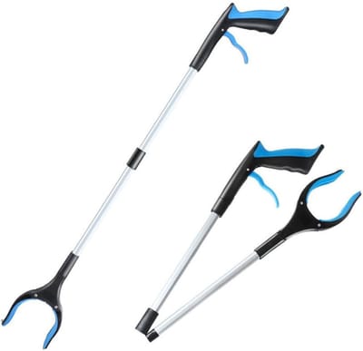 Grijpstok voor Ouderen - Grijpstok invalide - 83 cm Reacher Grijper met 360° Draaibare Kop - Helpende Hand Bereikhulp - blauw