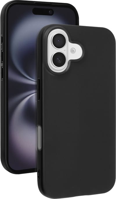 Mayaxess, Beschermingspakket Geschikt voor Apple iPhone 16 Plus zacht silicone, Zwart