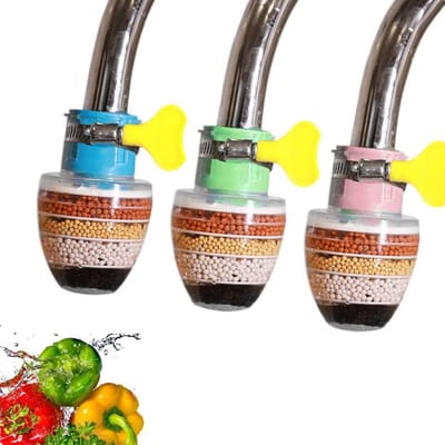 Cosensi - Dailygoods - Dailygoody - Aktieve kool waterfilter - Upgrade waterkraanfilter - 6-laags filtratie - Blauw, Groen, Roze - Drinkwaterfilter - Geschikt voor vele soor...