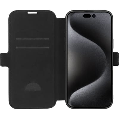 BlueBuilt Apple iPhone 16 Pro Max Book Case Leer Zwart