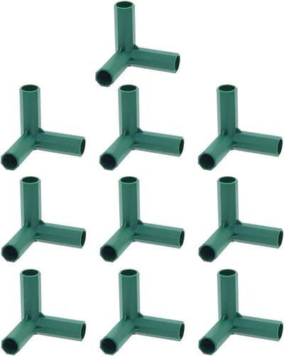 Frame Connectoren - Kas Onderdelen - Tuinieren - Stabiele Ondersteuning - 16 mm - Groen