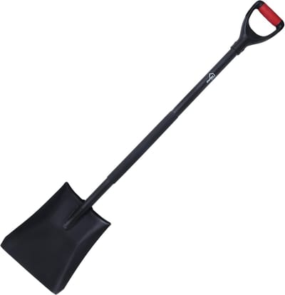 siwitec SG-230 stalen tuinschop voor bulkmateriaal | ergonomische T-greep en steelhoek | Lengte: 118 cm | Spade | Tuin | Bouwschop | Werkschop