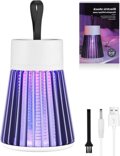 Effectieve Anti-muggenlamp met 2000 V, USB-oplaadbaar, Elektrische Vliegenvanger voor Muggen en Motten, Veilig en Milieuvriendelijk