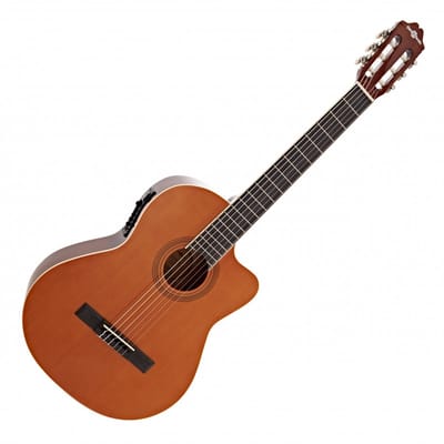 Deluxe Single Cutaway Elektro-klassieke Gitaar van Gear4music, Natuurlijk