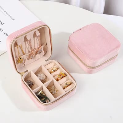 Sieradendoos – Roze – Juwelendoos – Sieraden Organiser – Luxe Opbergdoos voor Kettingen, Armbanden, Ringen & Oorbellen – Compact & Handig – Sieraden Bewaren & Ordenen – Geschenkidee
