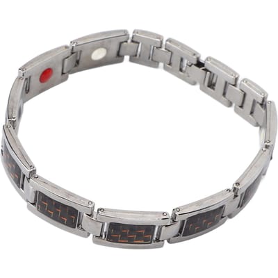 Titanium Staal Koolstofvezel Armband Artritis Pijnverlichting Therapie Armbanden Cadeau Hulpmiddel voor Dagelijks rosé gouden kleur