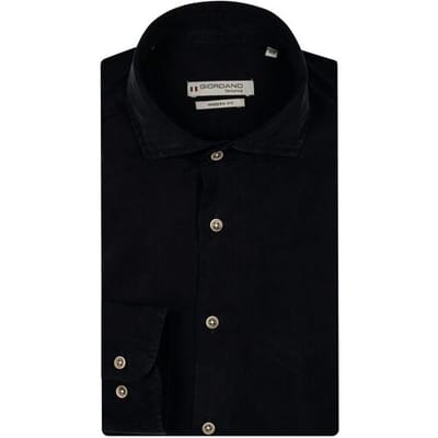Giordano Overhemd Row Tencel Soft Garment Wash Dark Navy / male