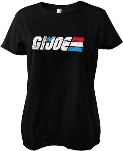 G.I. Joe Dames-T-shirt met gewassen logo in girly-stijl