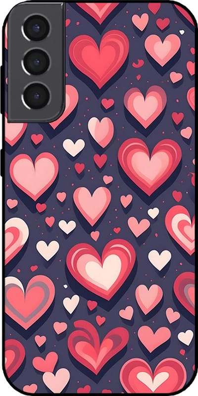 Smartphonica Telefoonhoesje Geschikt voor Samsung Galaxy S21 Plus met Hartjes Opdruk - TPU Backcover Case With Heart Design geschikt voor Samsung Galaxy S21 Plus