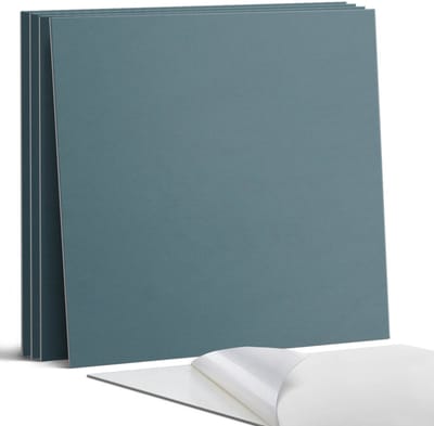 Coloray Wandpanelen Zelfklevend - Donkerblauwe kleur Zelfklevende Wandpanelen - 50 cm x 50 cm - Turkoois Wandpaneel PVC - 5 stuks - Eénkleurige Wandpanelen Zelfklevend - Wandbord Keuken - Wandpaneel Badkamer