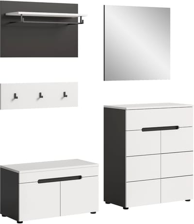 xonox.home Canu garderobecombinatie (B/H/D: 175x190x37 cm) in wit imitatie
