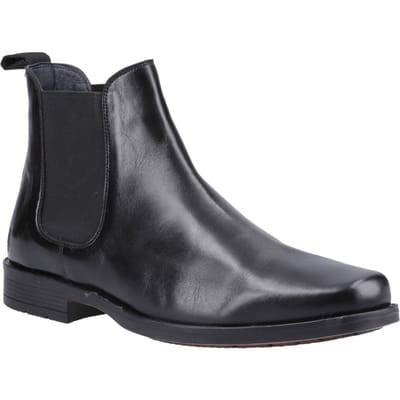 Hush Puppies Brennan Leren Heren Zwarte Boots