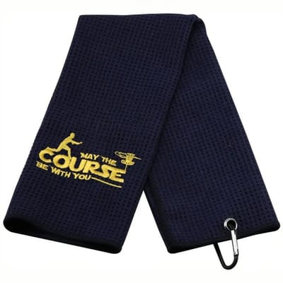 Nivard Golf Handdoek - Golfhanddoek - Golf Accessoires - Towel - Comfortabel - Zwart
