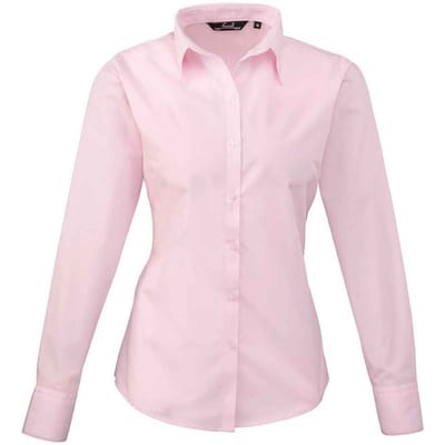 Premier Dames/Dames Shirt Met Lange Mouwen (Roze)