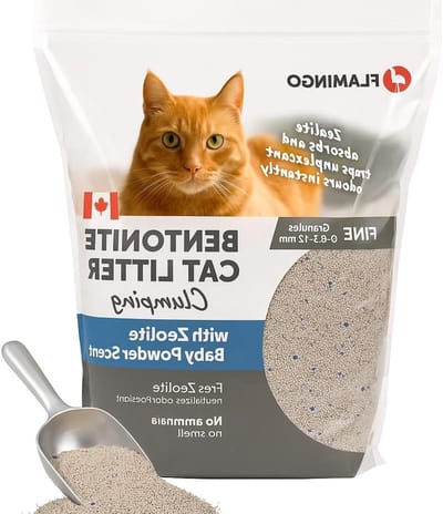 Kattenbakvulling Klontvormend - Babypoedergeur Zeoliet - Frisse Kattenbak - Sterke Geurbinding - 12 Kilogram - Blauw