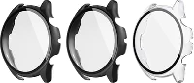Dailygoods - Beschermhoes - Krasbestendig - Volledige afdekking - Zwart - Displaybescherming - Compatibel met Amazfit 3 - 3 stuks