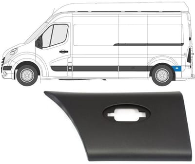 Zijlijst sierlijst achterspatbord voor Opel Movano 2010-2021 / Links