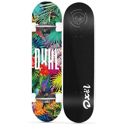 31X7 Inch Complete Grafische Skateboard met ABEC-7 Lager, 7-Laags Esdoornhout, 88A PU Wiel en