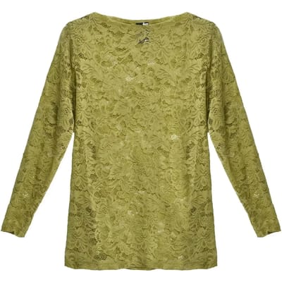Vrouwen blouse met lange mouwen van kant Mat Fashion