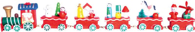 St. Helens Home & Garden – Houten Kersttrein Set – Rood – 5 Wagons
