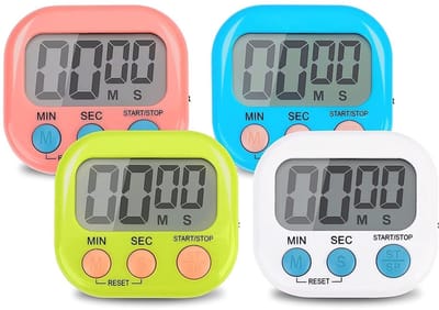 NTHProducts - Multifunctionele Timer - Keuken Timer - Met Loud Alarm - Multicolor - Stopwatch - Geschikt voor Studie, Werk en Koken