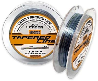 Asso 220 M Taps Toelopende Onderlijn Zwart 0.140-0.370 mm