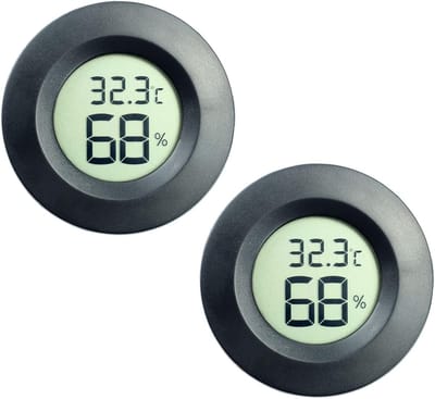 Mini Hygrometer Thermometer 2-pack - Digitale LCD Monitor voor Binnen en Buiten
